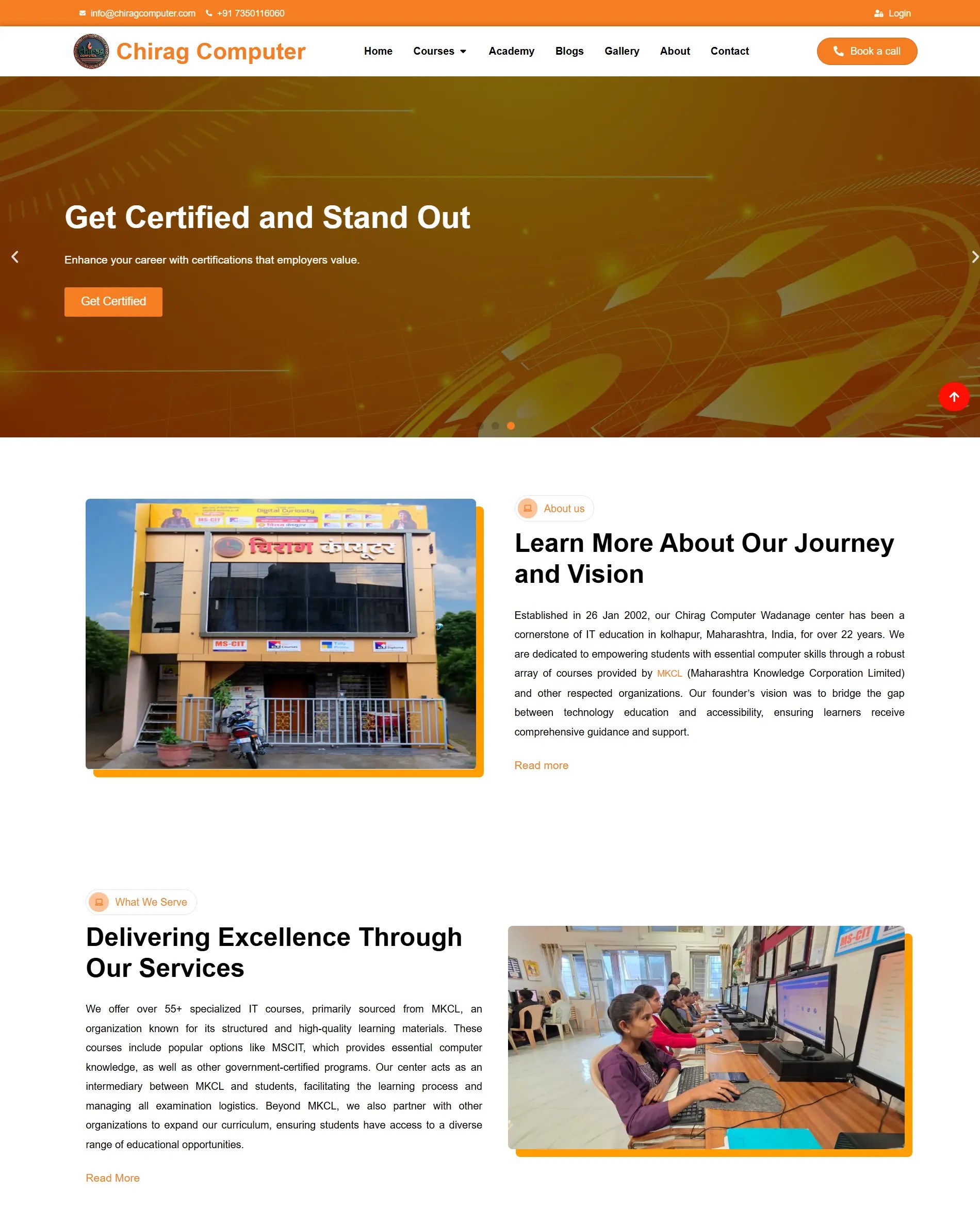 Chirag Computer Website